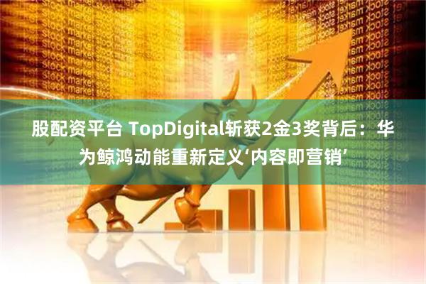 股配资平台 TopDigital斩获2金3奖背后：华为鲸鸿动能重新定义‘内容即营销’